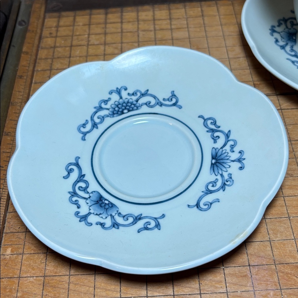 Noritake Cup Saucer Set of 3 Versatone Orient Sometsuke B352W17 Japan - Picture 13 of 13